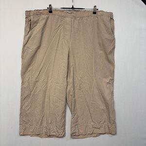 J Jill Pure Jill 100% Lyocell Tencel Wide Leg Crop Pants Size 4X Beige C003 -9